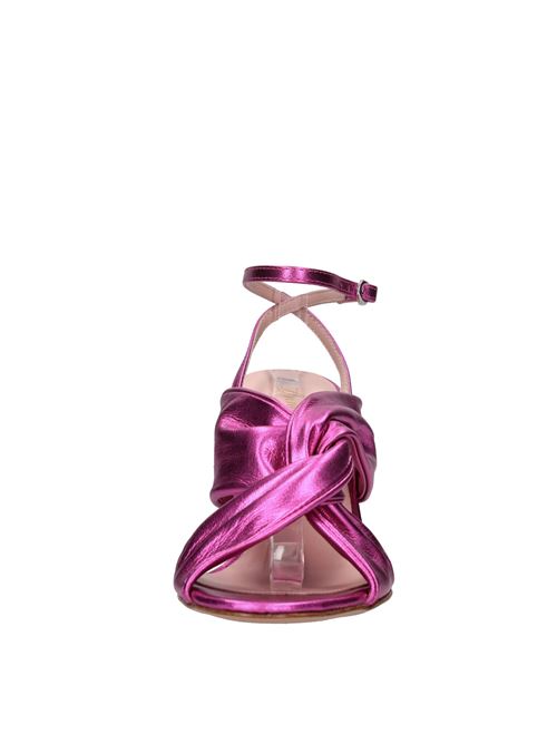 Leather sandals ANNA F. | 3719 LAM.FUXIA